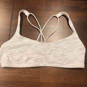 Free To Be Bra - Lululemon - Size 12 White & Grey